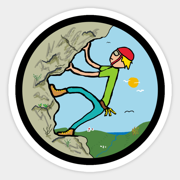 Rock Climbing Sticker by Mark Ewbie